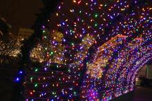 Holiday lights in downtown Cleveland